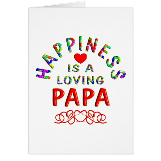 Cartão Felicidade da papá (Frente)