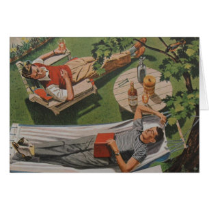 Cartão Felicidade do pátio traseiro