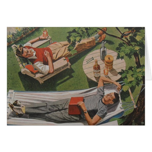 Cartão Felicidade do pátio traseiro (Frente Horizontal)