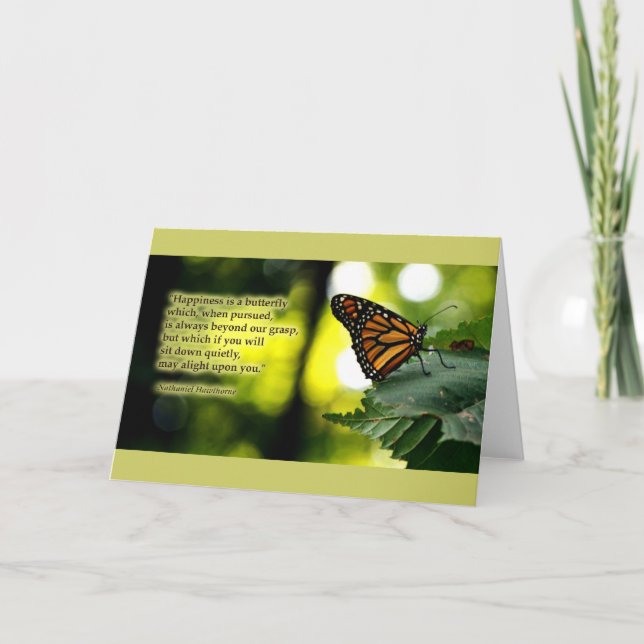 Cartão Felicidade é borboleta (Frente)