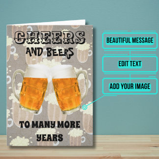 Cartão Felicidades e Irmão Beer Aniversário