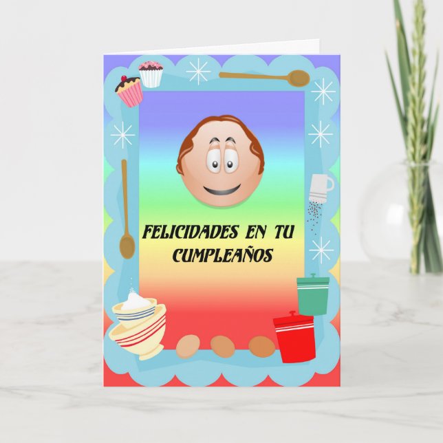 Cartão Felicidades en tu cumpleanos (Frente)