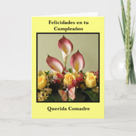 Cartão Felicidades en tu cumpleaños querida comadre