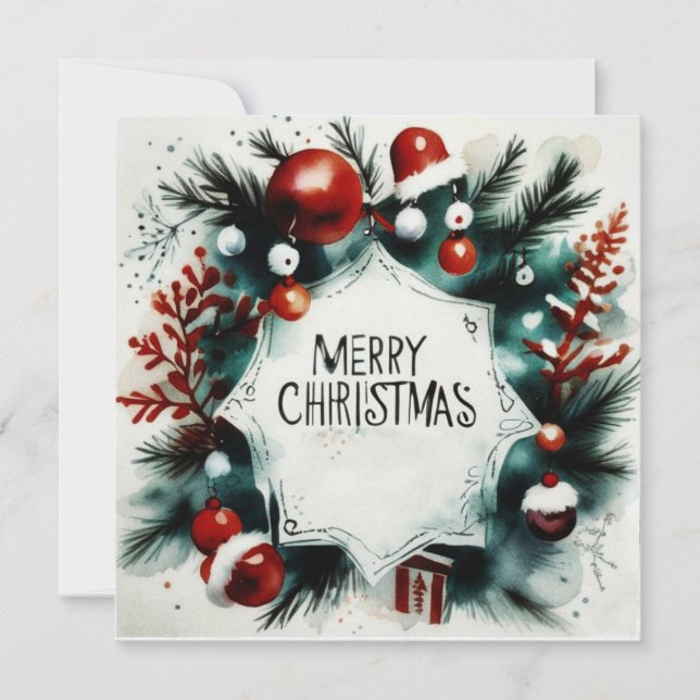 Cartão Felicitación navideña (postal). (Frente)