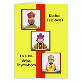 Cartão Felicitacion para el Dia de Los Reyes Magos