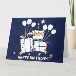 CARTÃO FELICITAÇÕES DE ANIVERSÁRIO PARA MEU QUERIDO CARTÃ