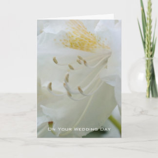 Cartão Felicitações Wedding brancas do rododendro |