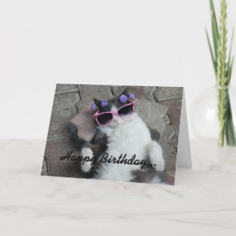 Cartão Feline Diva Birthday