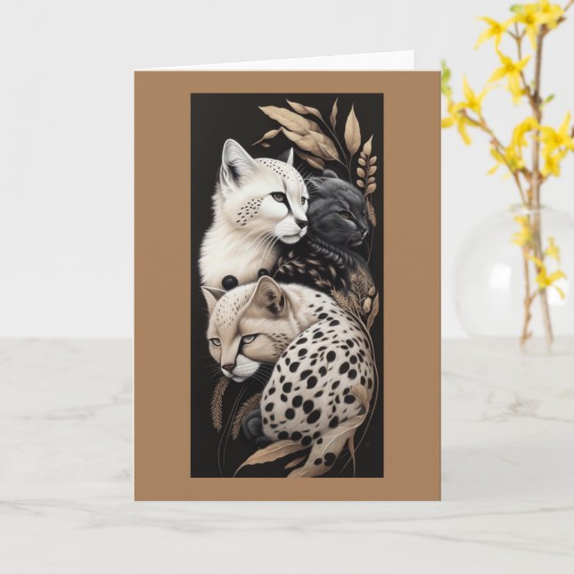 CARTÃO FELINE FINEST #1 (Flor Amarela)