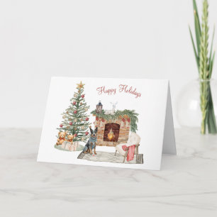 Cartão Felis Natalis Cachorro Design- Cão Bovino Australi