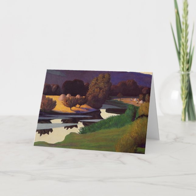 Cartão Felix Vallotton - Noite no Loire (Frente)