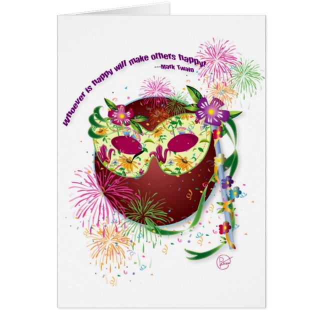 Cartão feliz (Frente)