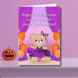 Cartão Feliz 1º Halloween Bailarina Bisneta