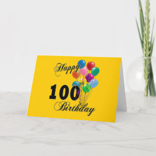 Cartão Feliz 100º Aniversário Presentes e Roupa de Aniver
