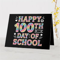 Feliz 100º Dia De Escola Tie Dye Arco-íris 100 Dia