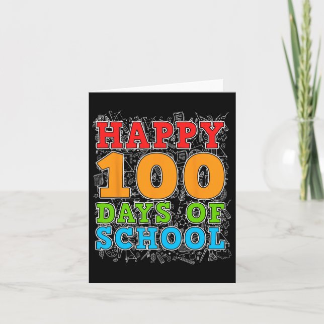 Cartão Feliz 100º Dia De Professores Estudantes 100 (Frente)