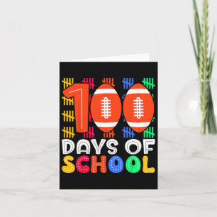 Cartão Feliz 100.º Dia de Futebol Escolar 100 Dias de Ens