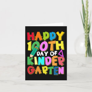 Cartão Feliz 100 Dias De Crianças Do Jardim De Infância 1