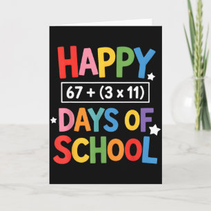 Cartão Feliz 100 Dias De Escola Equação Matemática 100º D