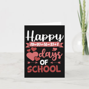 Cartão Feliz 100 Dias De Escola Fórmula Matemática Dia do