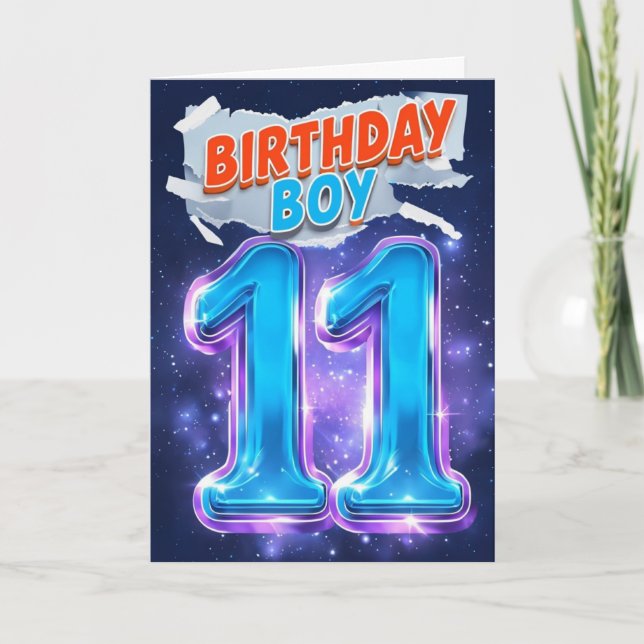 Cartão Feliz 11 Birthday (Frente)