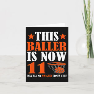 Cartão Feliz 11 Birthday, 11 anos, Bysketbyll 11 Bi