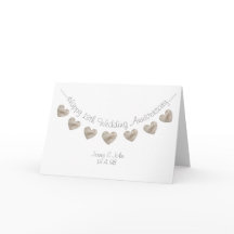 Feliz 13º aniversário de casamento com bandeirolas