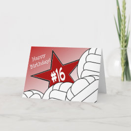 Cartão Feliz 16º aniversário, Estrela de Voleibol!