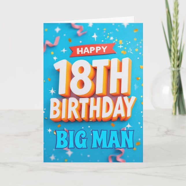 Cartão Feliz 18º aniversário (Frente)