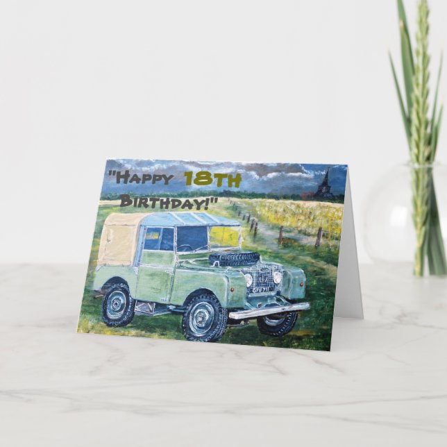 Cartão Feliz 18º aniversário! (Frente)