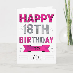 Cartão Feliz 18º aniversário