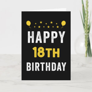 Cartão Feliz 18º Aniversário Celebração de Aniversário de