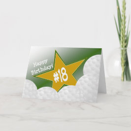 Cartão Feliz 18º aniversário, Golf Star!