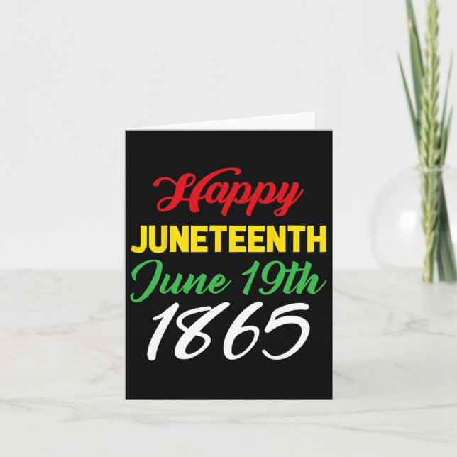 Cartão Feliz 19 de junho de 1865 (Frente)