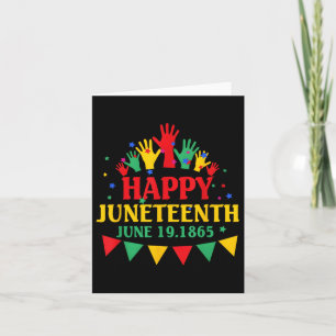 Cartão Feliz 19 de junho de 1865 African American Bla