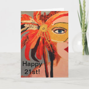 Cartão "Feliz 21 ruas" Sassy Lady Birthday Card