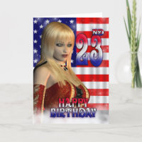Feliz 23º Aniversário, Bandeira Americana, EUA