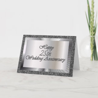 Cartão Feliz 25º Aniversário de Casamento