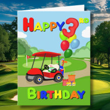 Feliz 3º Aniversário Red Boys Golf Card