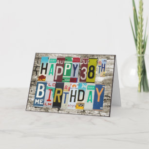 Cartão Feliz 38º aniversário