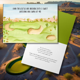 Cartão Feliz 40º Aniversário Desert Golf Course Aquarela