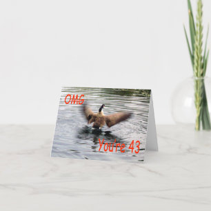 Cartão Feliz 43º Aniversário do Ganso