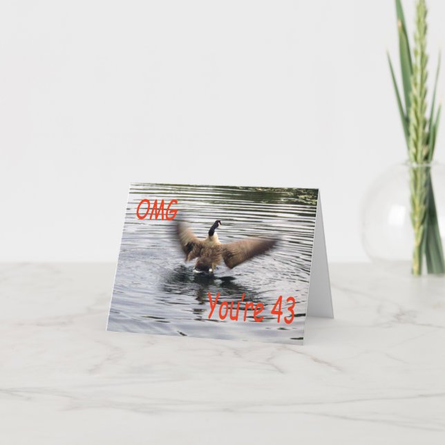 Cartão Feliz 43º Aniversário do Ganso (Frente)