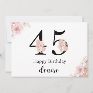 Cartão Feliz 45º aniversário personalizado
