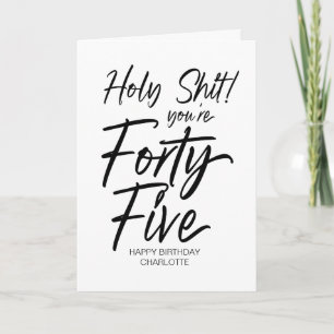 Cartão Feliz 45º aniversário Quarenta e Cinco para Amigo