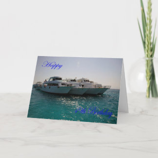 Cartão Feliz 49º aniversário dos barcos de mergulho