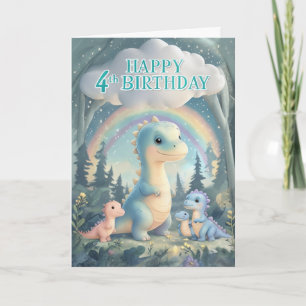 Cartão Feliz 4.º Aniversário