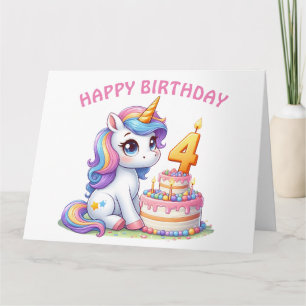 Cartão Feliz 4.º Aniversário