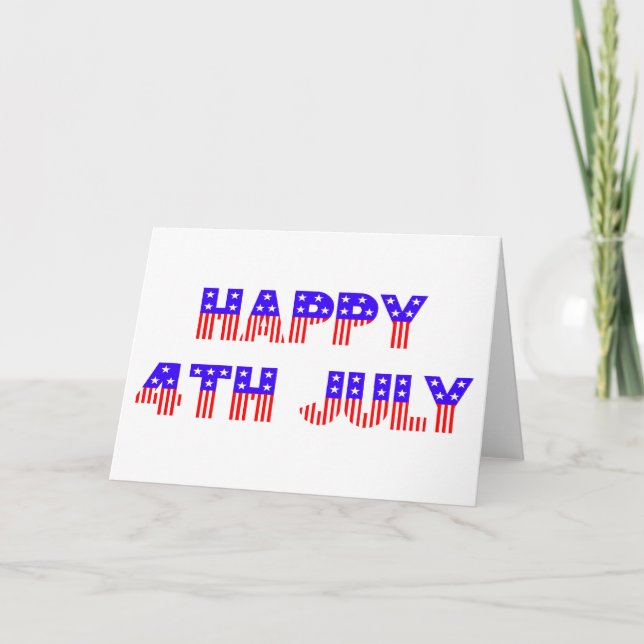 Cartão Feliz 4 de julho (Frente)