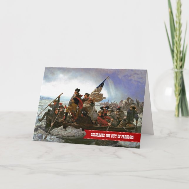 Cartão Feliz 4 de julho. Belas Artes (Frente)